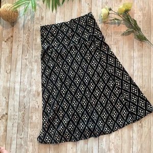 Max Studio A-Line Aztec Print Skirt Sz S